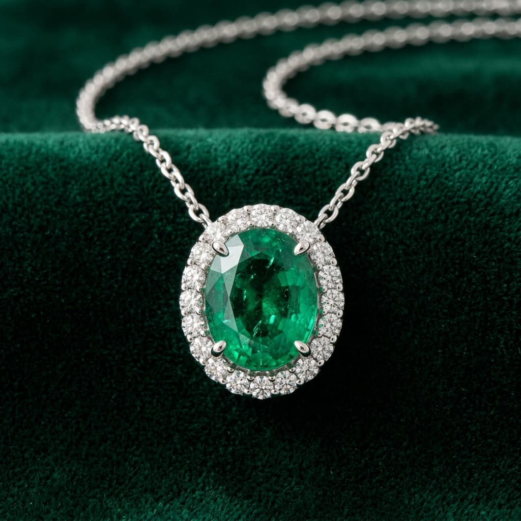 A gift to remember emerald pendant